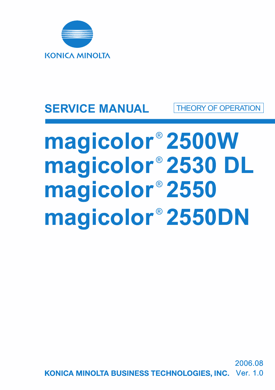 Konica-Minolta magicolor 2500W 2530DL 2550 2550DN THEORY-OPERATION Service Manual-1